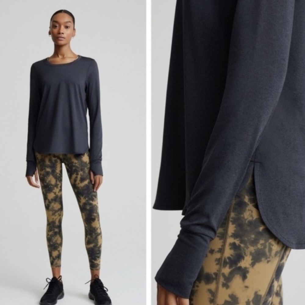 Varley Kearney charcoal Long Sleeve Top